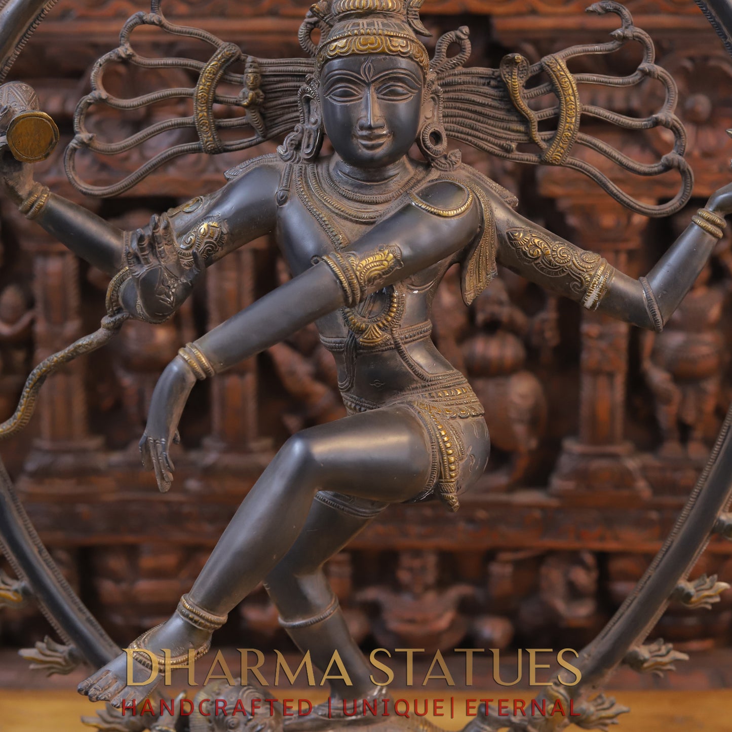 Brass Nataraja, Dancing Shiva, Copper Finish, 31"