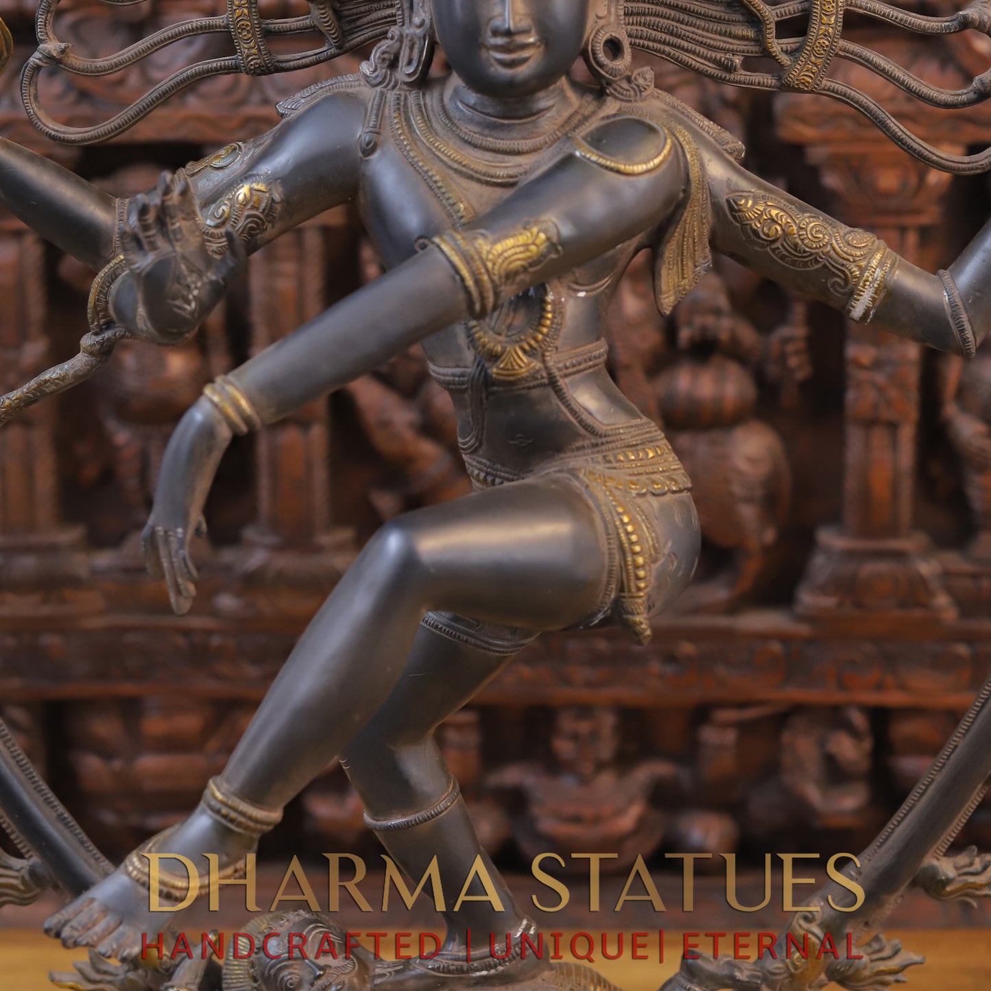 Brass Nataraja, Dancing Shiva, Copper Finish, 31"