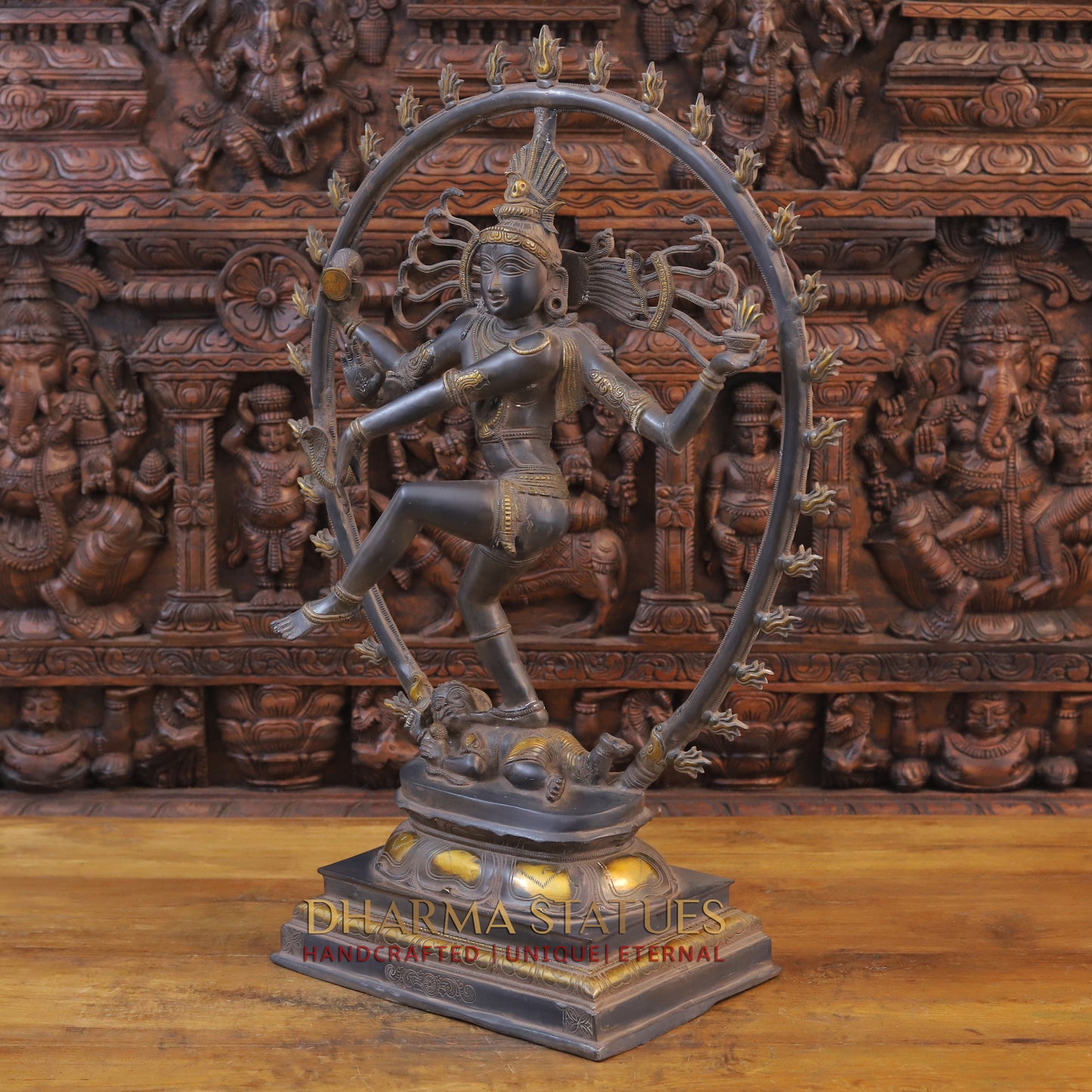 Brass Nataraja, Dancing Shiva, Copper Finish, 31"