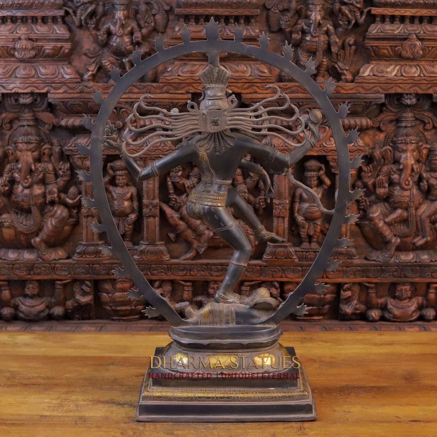 Brass Nataraja, Dancing Shiva, Copper Finish, 31"