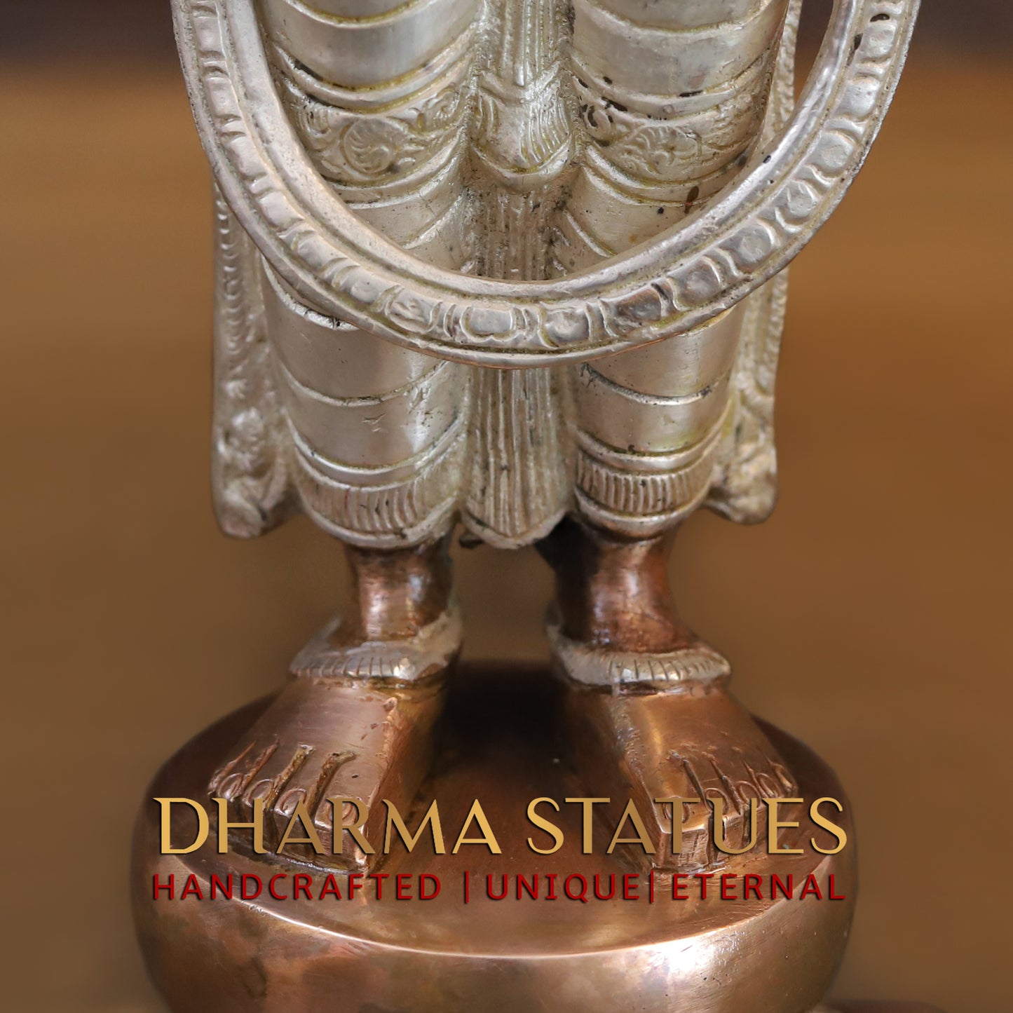 Brass Brahma standing, Copper & Silver Finish, 15.5"