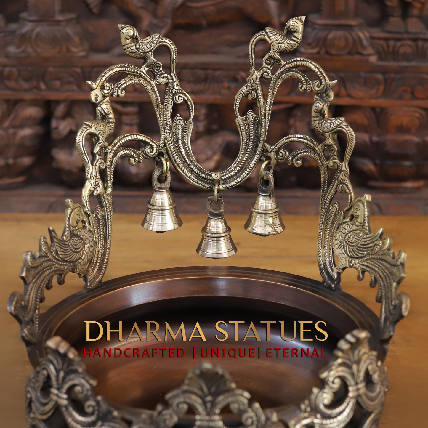 Brass Urli, Golden & Copper Finish, 12"