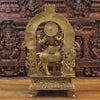 Brass Durga Statue, Bestower of Strength & Protection, Mounted on Pedestal,  27"