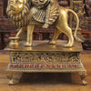 Brass Durga Statue, Bestower of Strength & Protection, Mounted on Pedestal,  27"