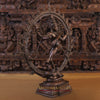 Brass Natraj Statue, Lord Shiva, Fine Copper Finish 25.5" side view