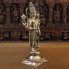 Brass Tirupati Balaji (Vishnu) in Ashirwadam Mudra, Golden Finish, 18"
