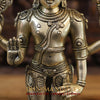 Brass Tirupati Balaji (Vishnu) in Ashirwadam Mudra, Golden Finish, 18"