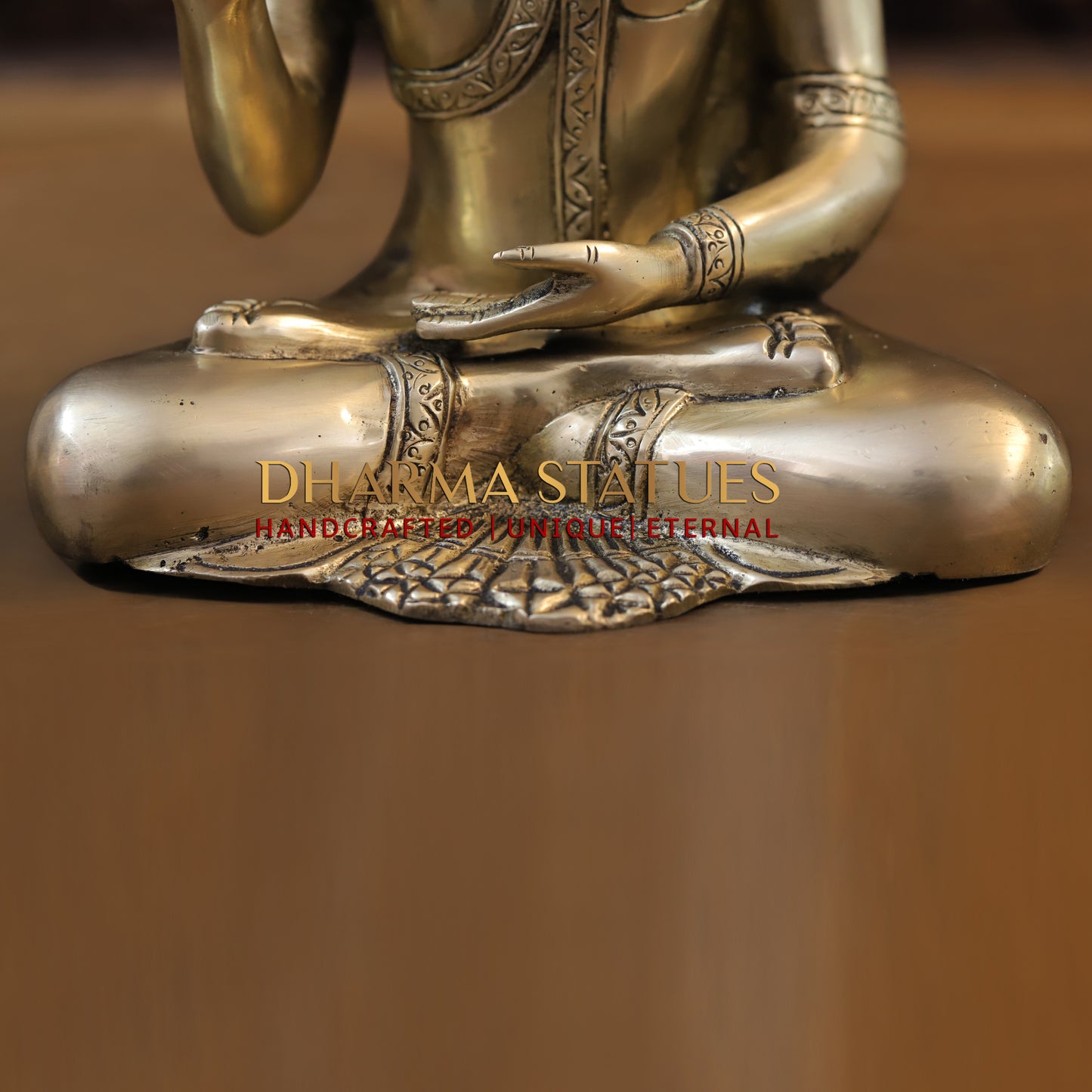 Brass Tibetan Buddhist, Fine Gold Finish, 10"