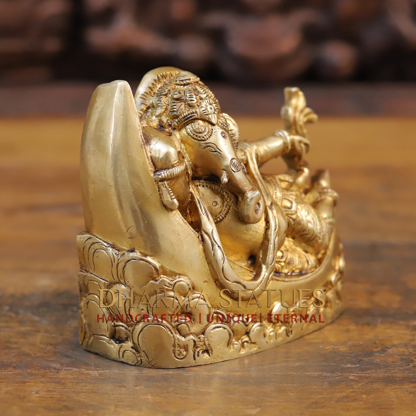 Brass Ganesh Statue, Resting Ganesh, 5"