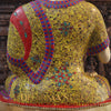 Brass Buddha seated in Blessing Posture, Tiger Eye Stone Work 45"