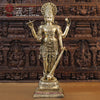 Brass Lord Vishnu Statue ,Standing on Pedestal, Fine Gold Finish 41.5"