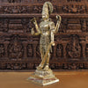 Brass Lord Vishnu Statue ,Standing on Pedestal, Fine Gold Finish 41.5"