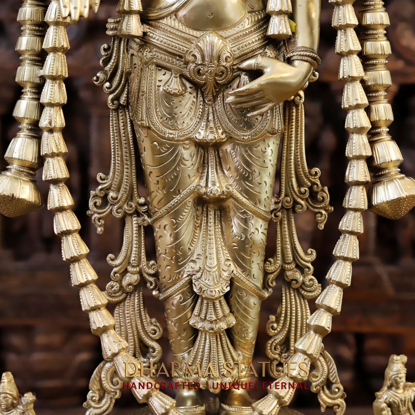 Brass Vishnu Balaji in his 10 Avatar, Fine Golden Finish, 30"