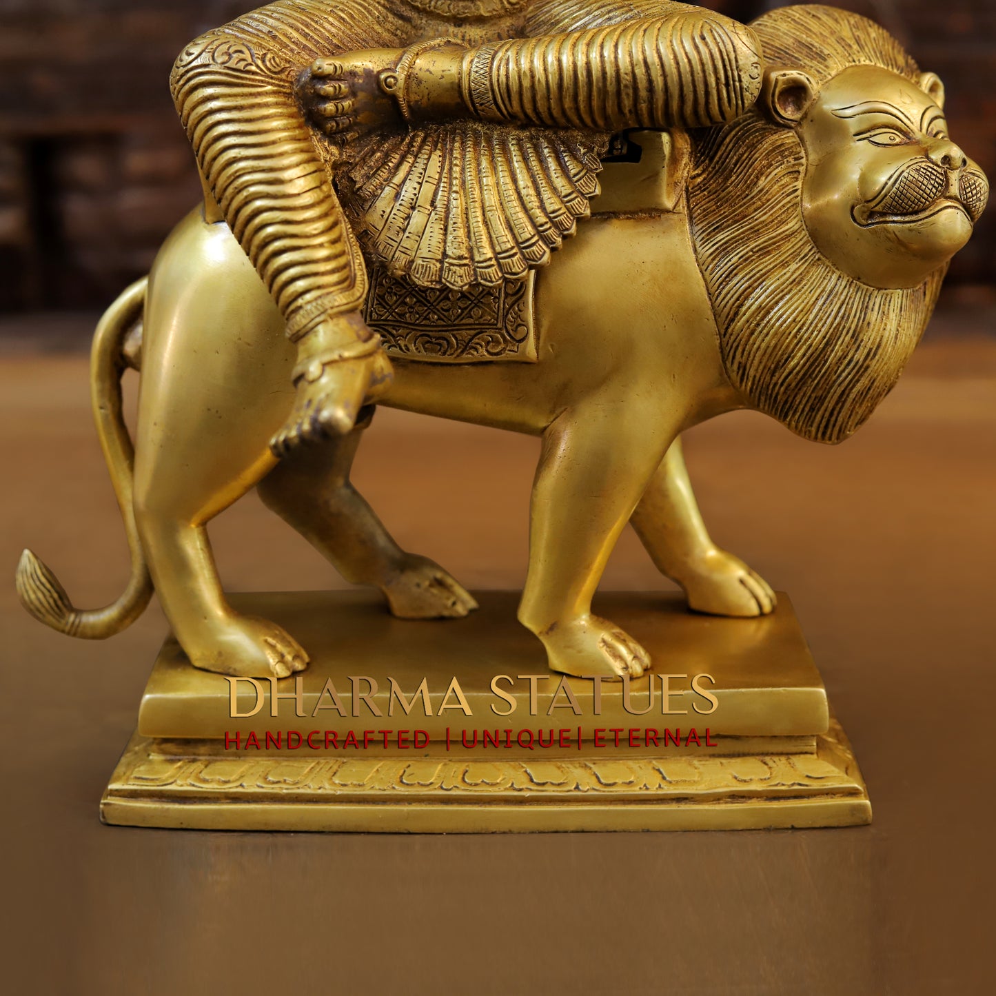 Brass Pratyangira Devi, Fine Golden Finish, 19"