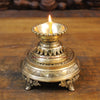 Brass Arti Diya, Golden Finish, 3.5"