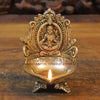 Brass Mahalakshmi Diya(Lamp)- Handcrafted Golden Fine Work 7"