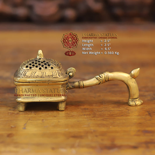 Brass Inscense Burner, Fine Golden Finish 2.5"