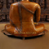 Brass Kundal Buddha Statue, Red and Gold Finish 19"