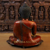 Brass kundal buddha Idol, Red and Gold Finish 19"