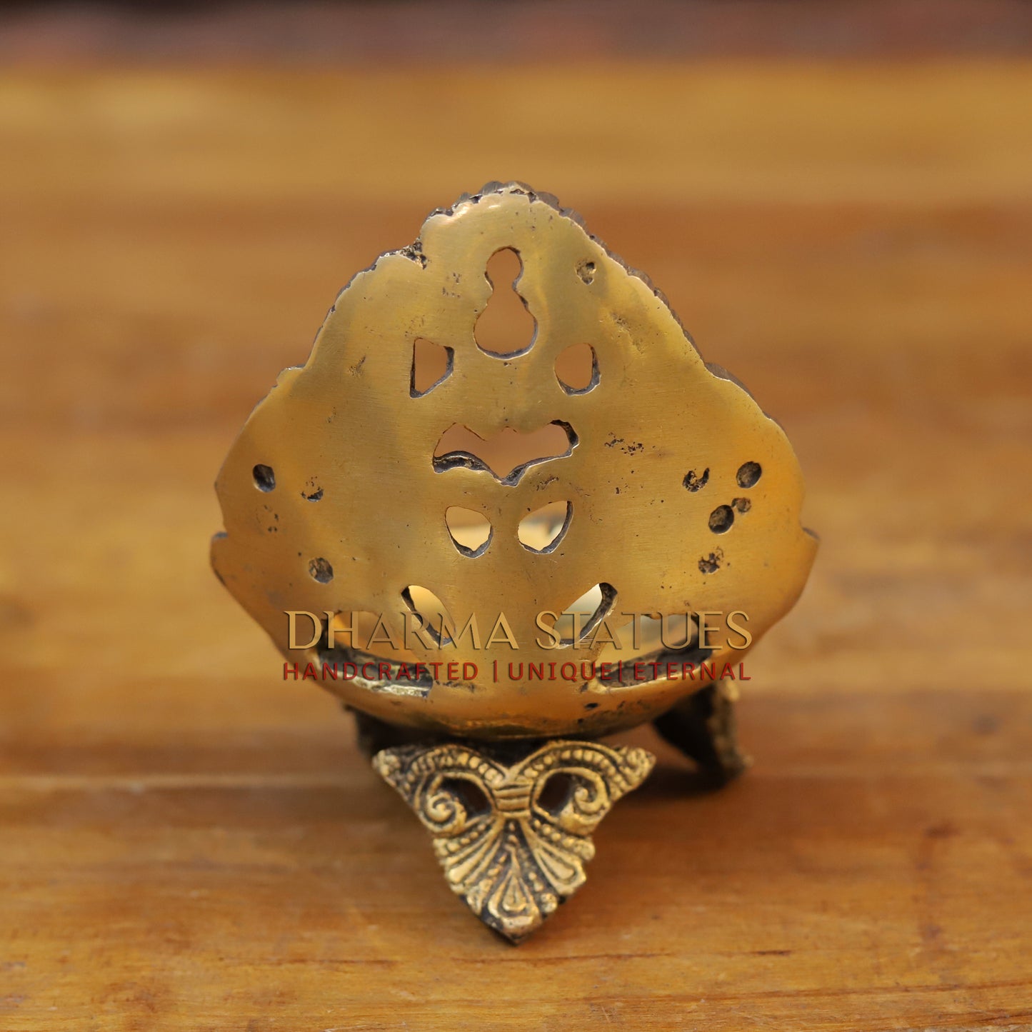 Brass Diya, Fine Golden Work 5"