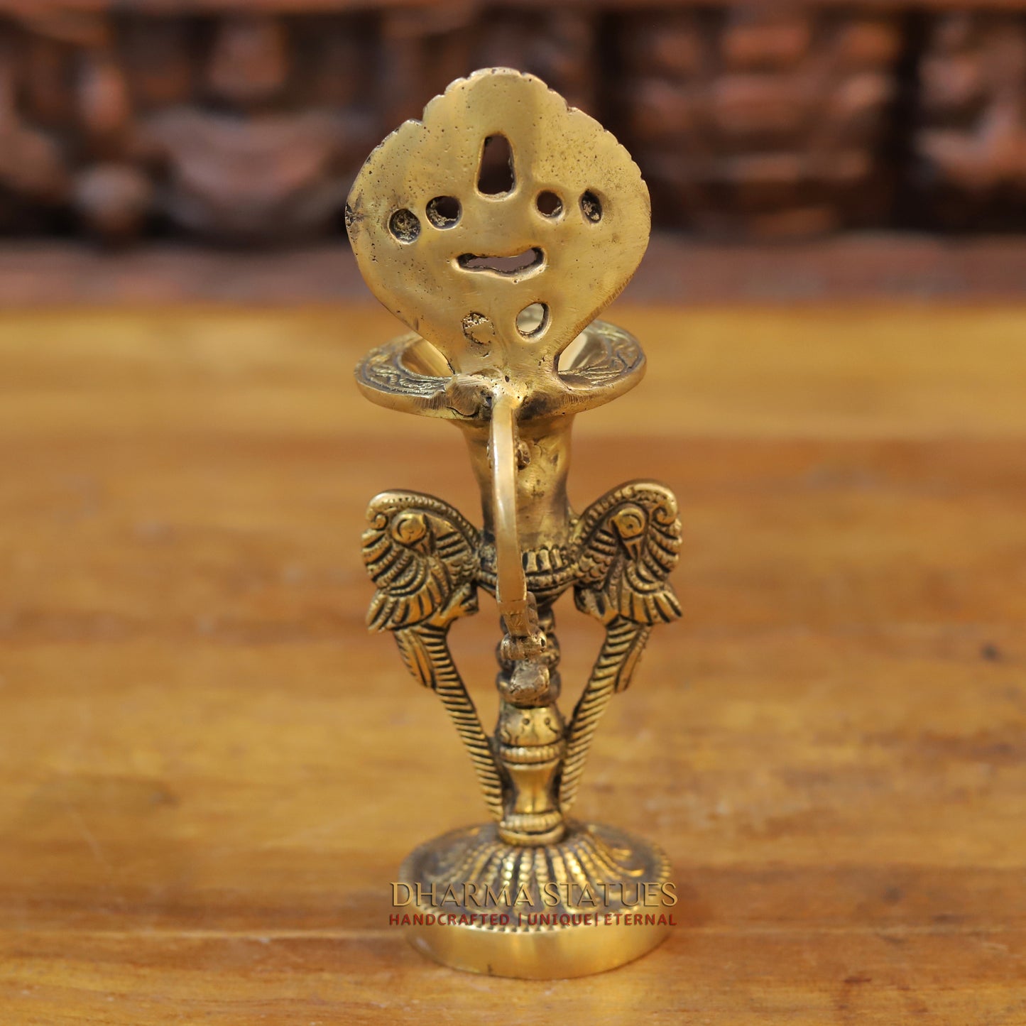 Brass Parrot Lamps, Fine Golden Finish 9"