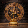 Brass Natraj, Lord Shiva Performing Tandava Dance. 19" Front View