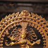 Brass Natraj, Lord Shiva Performing Tandava, Timeless Beauty, Golden Bronze Finish, 19"