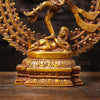 Brass Natraj, Lord Shiva Performing Tandava, Timeless Beauty, Golden Bronze Finish, 19"