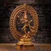 Brass Natraj, Lord Shiva Performing Tandava, Timeless Beauty, Golden Bronze Finish, 19"