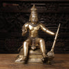 Brass Hanuman, Hanuman ji is Sitting on a Platform. 23" Front View