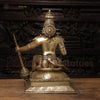 Brass Hanuman Statue, Seated, Fine Golden Finish 23"