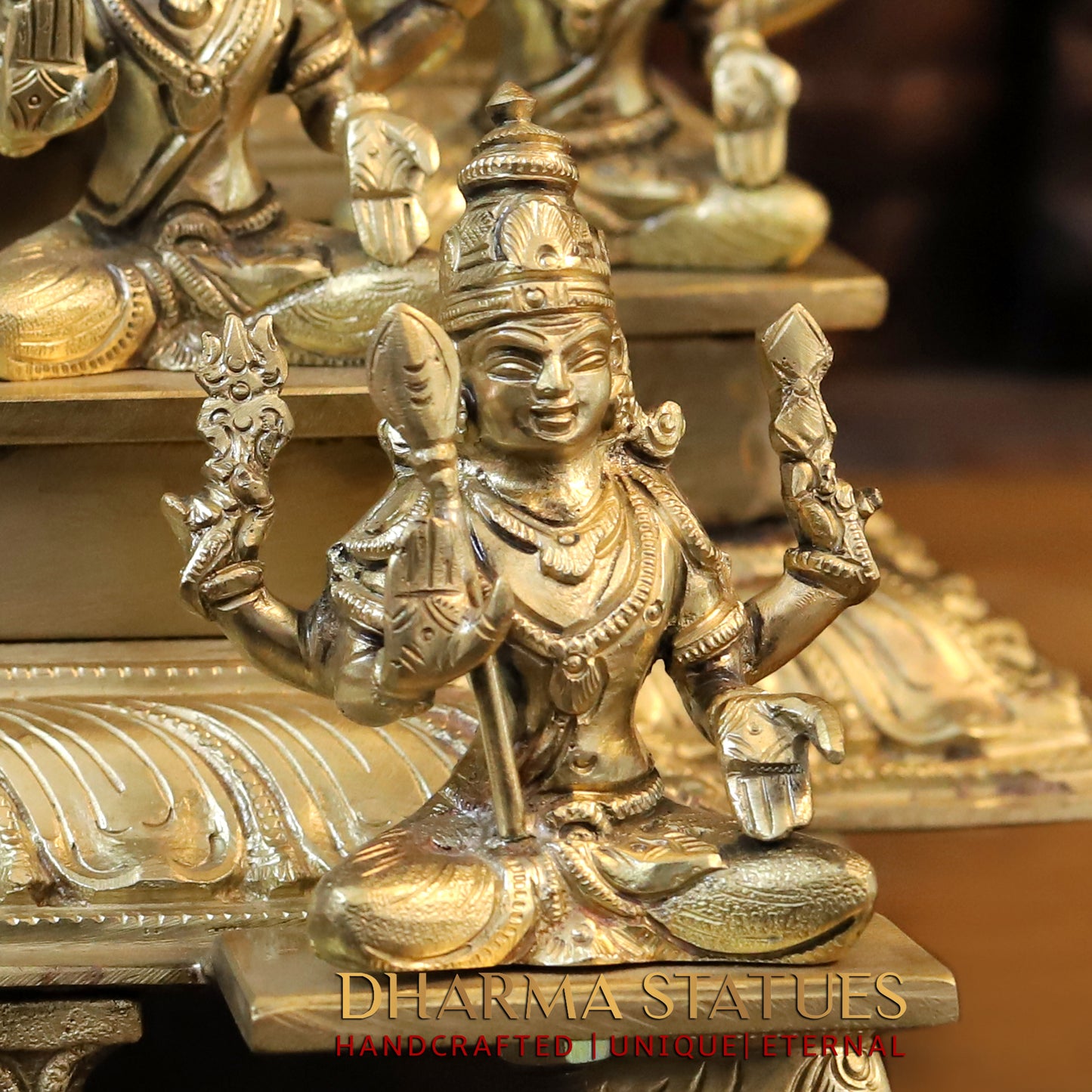 Bronze Tripura Sundari ( Raja Rajeshwari ), Fine Golden Finish, 22"