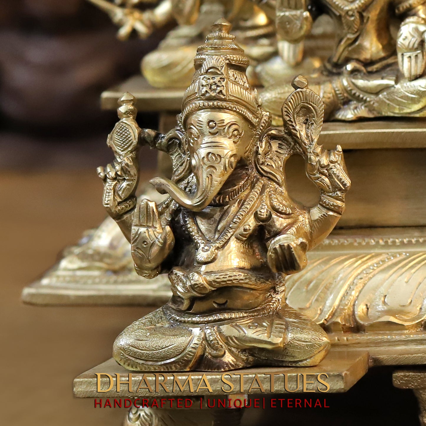 Bronze Tripura Sundari ( Raja Rajeshwari ), Fine Golden Finish, 22"