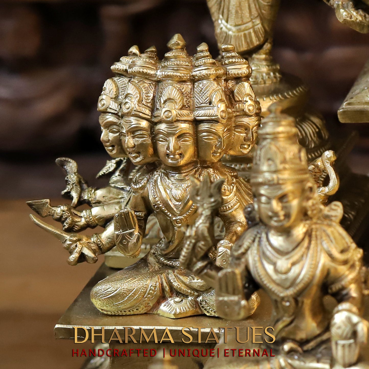 Bronze Tripura Sundari ( Raja Rajeshwari ), Fine Golden Finish, 22"