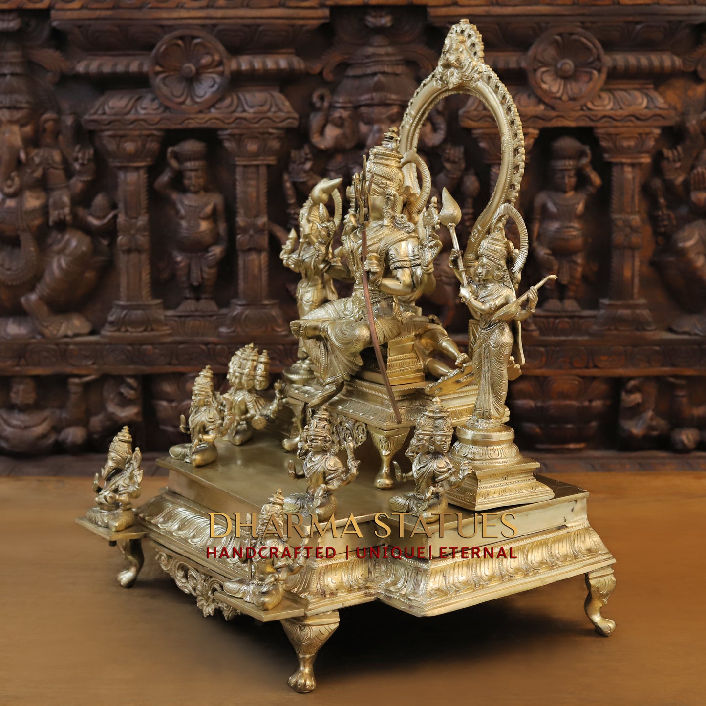 Bronze Tripura Sundari ( Raja Rajeshwari ), Fine Golden Finish, 22"
