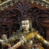 Brass Natraj Idol, Dancing Lord Shiva, Golden, Silver & Bronze Finish 28.5"