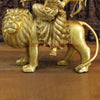 Brass Durga Idol, Seated on a lion, Fine Golden Work 25"