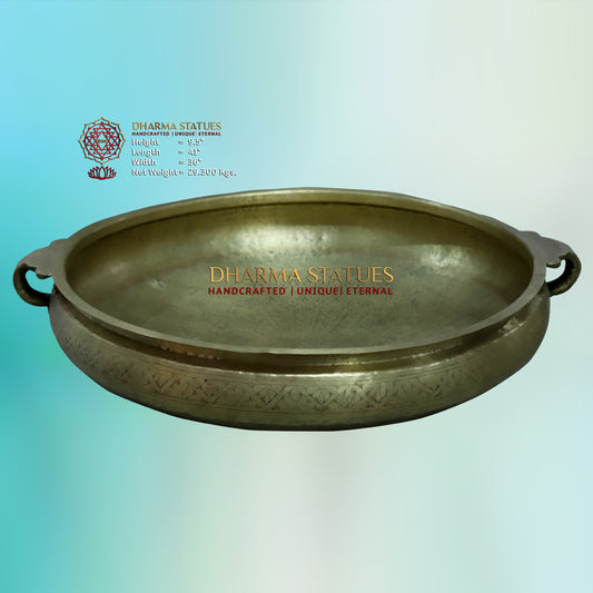 Brass Urli, Golden Finish, 9.5"