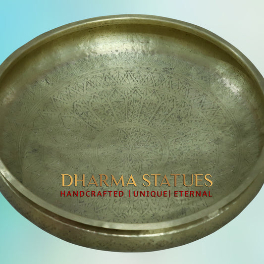 Brass Urli, Golden Finish, 9.5"