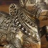 Brass Nandi Statue,  Handcrafted with Exquisite Craftsmanship,  Golden Finish 4.5"