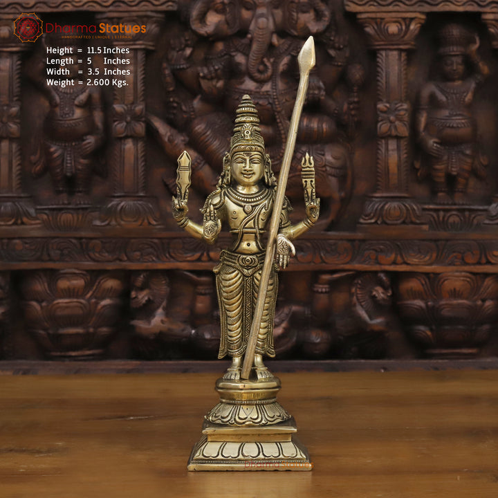 Brass Kartik Standing, Golden Finish, 11.5"