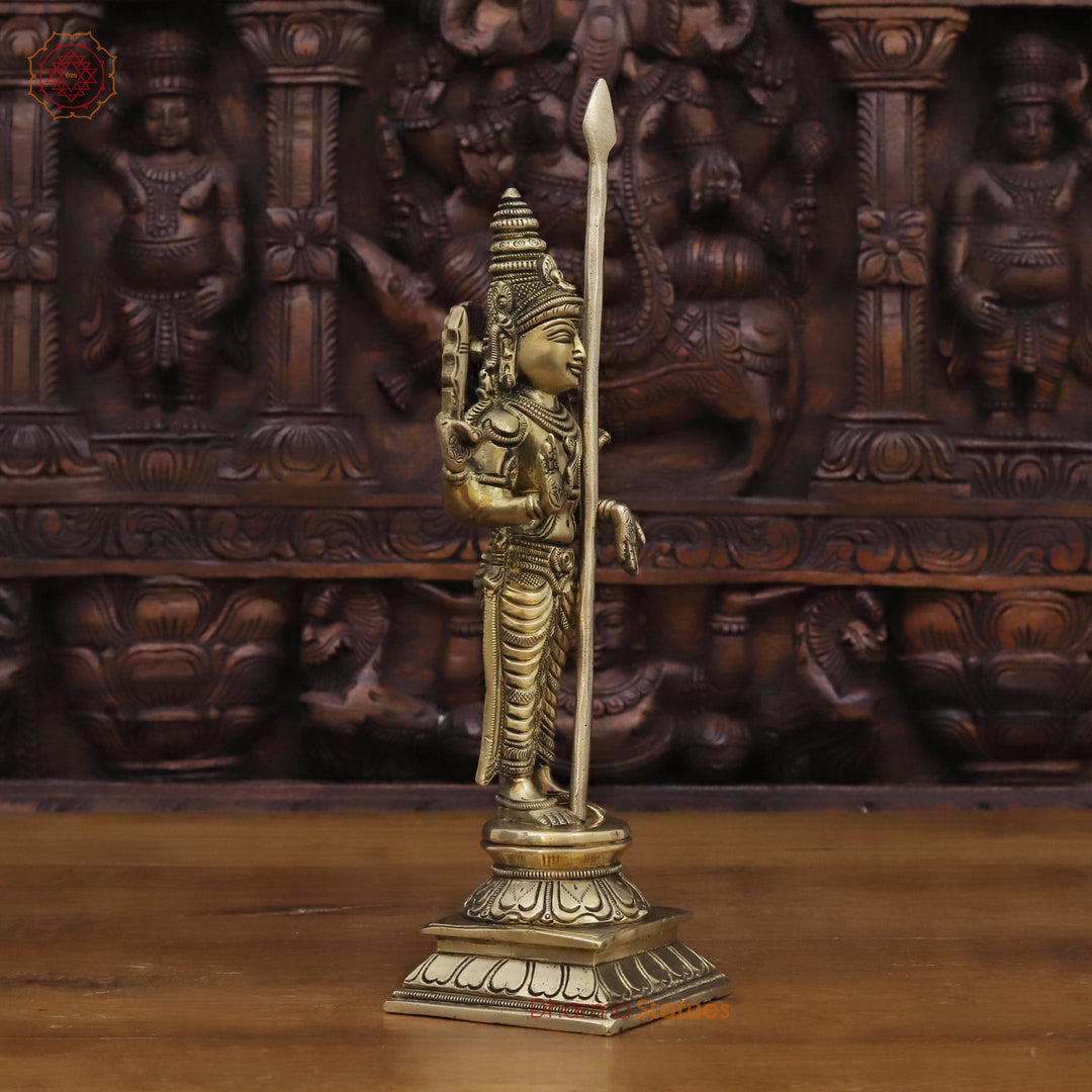 Brass Kartik Standing, Golden Finish, 11.5"