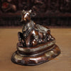 Brass Nandi Statue Seated, Guardian of Shiva's Realm, Copper Finish 10"