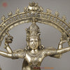 Brass Nataraja in Ananda-Tandava with Frame, Fine Golden Finish, 35"