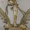 Brass Nataraja in Ananda-Tandava with Frame, Fine Golden Finish, 35"
