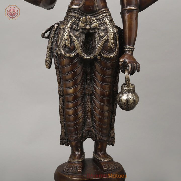 Brass Brahma Standing, Copper & Golden Finish, 39"