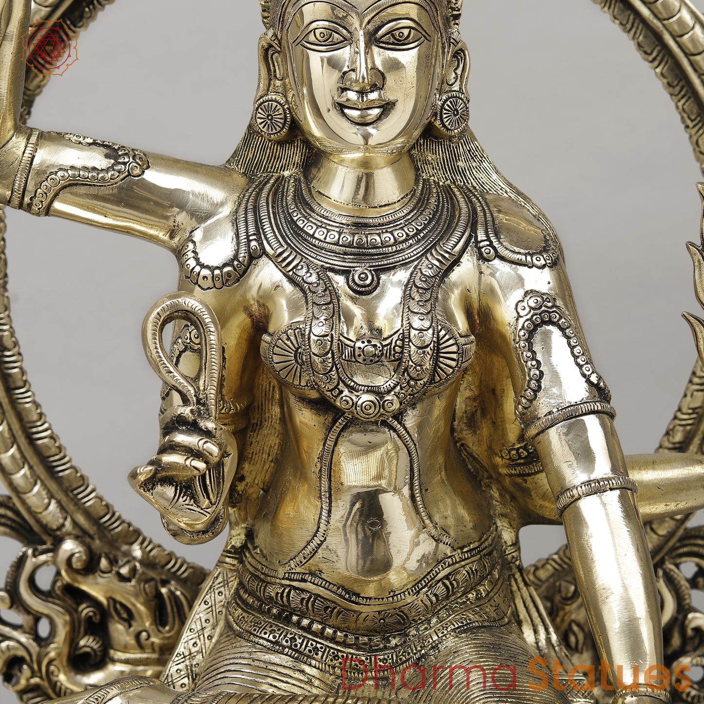 Brass Bagulamukhi with Frame, Fine Golden Finish, 24.5"