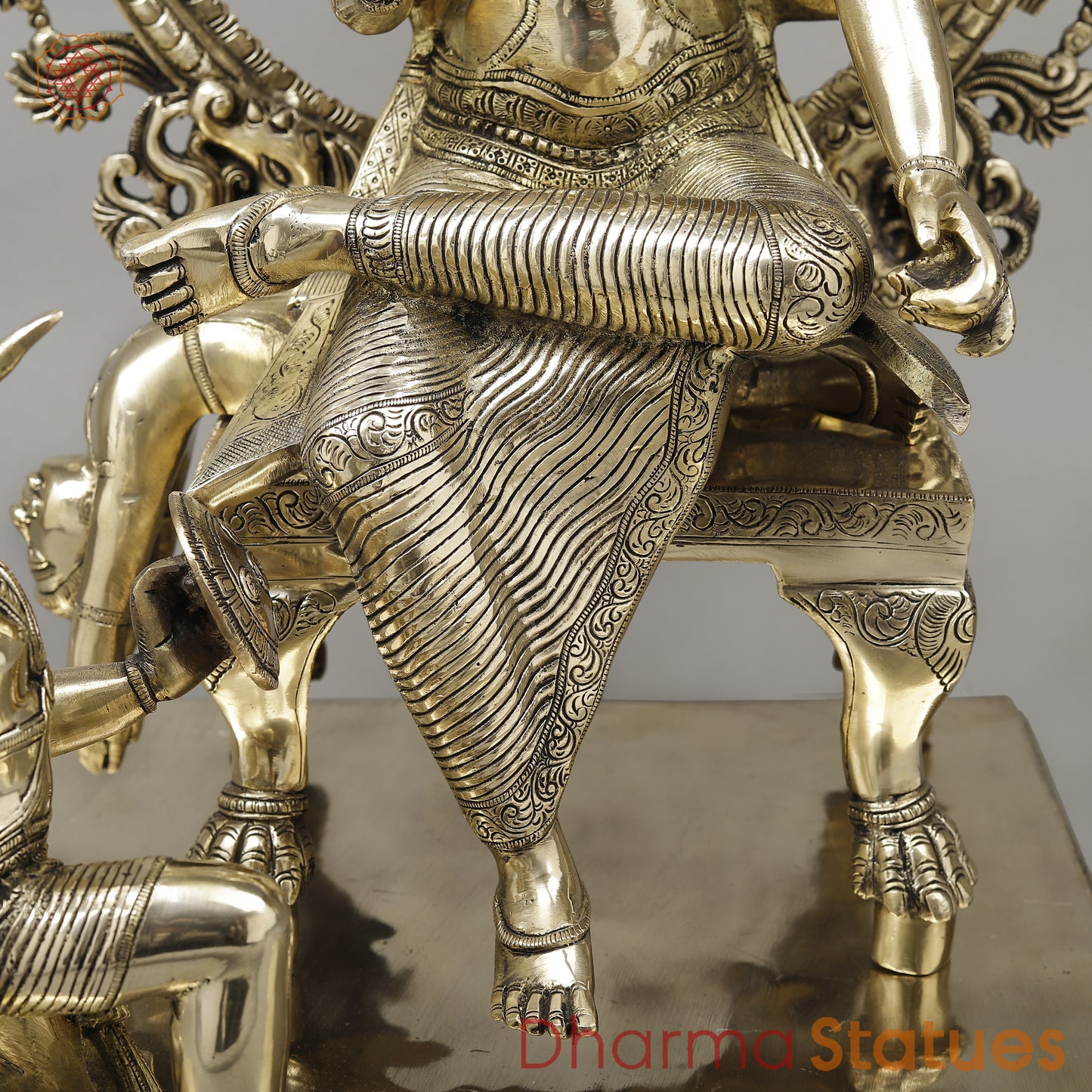 Brass Bagulamukhi with Frame, Fine Golden Finish, 24.5"