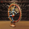 Brass Natraj Statue, Fine Colorful Finish 10.5"