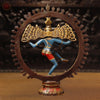 Brass Natraj Statue, Fine Colorful Finish 10.5"